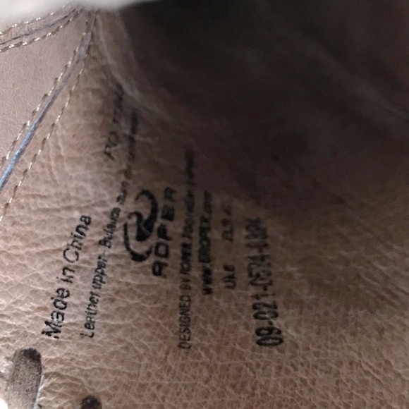 Roper Tan with red/green detailing women’s suede mules, size 8.5 - Picture 7 of 9